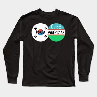 Korean Uzbek - Korea, Uzbekistan Long Sleeve T-Shirt